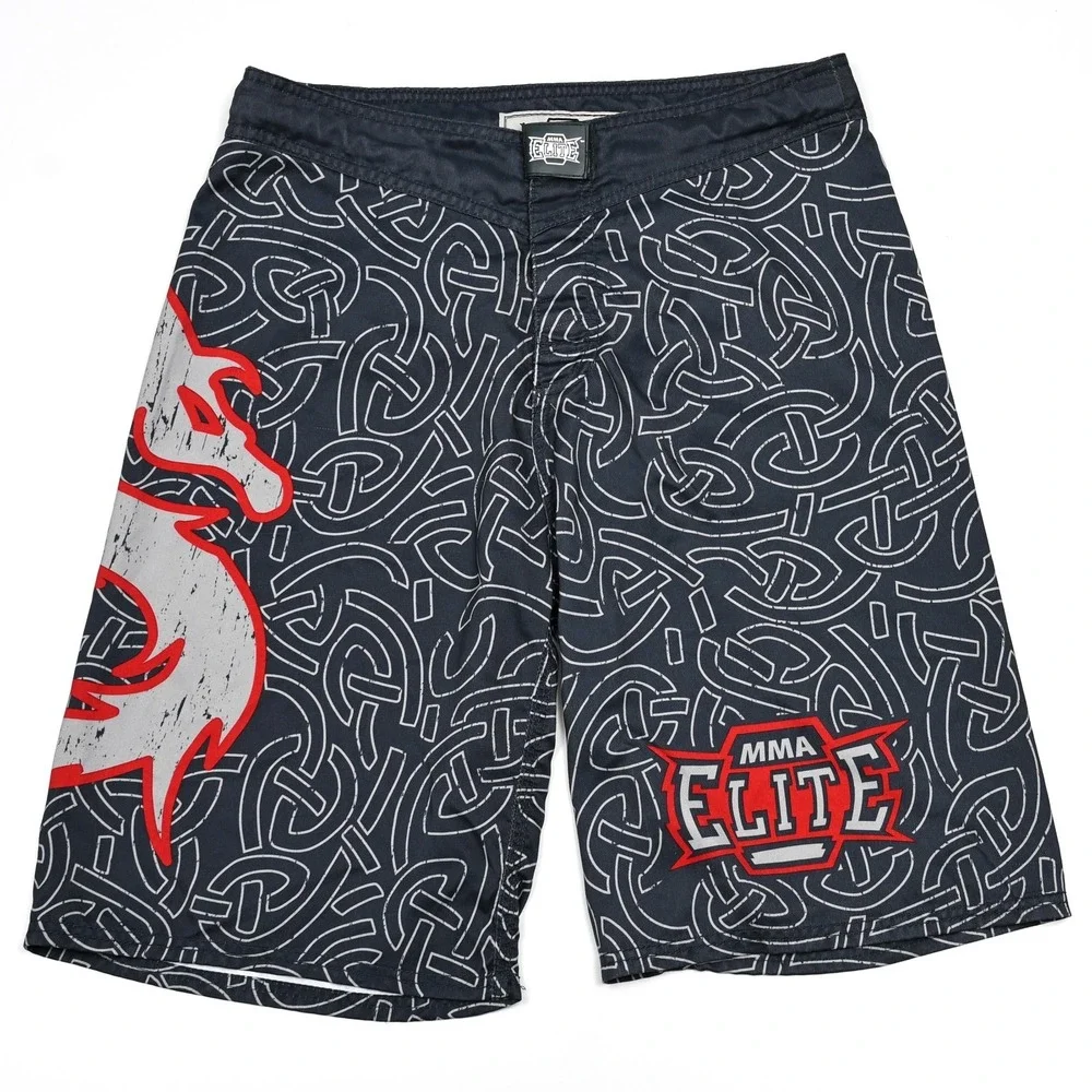MMA Elite Board Shorts Mens Medium Dragon‎ Fighting Martial Arts Swim Trunks